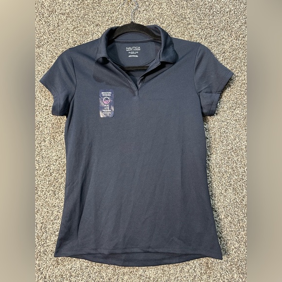 NWT Nautica Girls' School Uniform Short Sleeve Performance Polo Size 16 - Picture 2 of 4